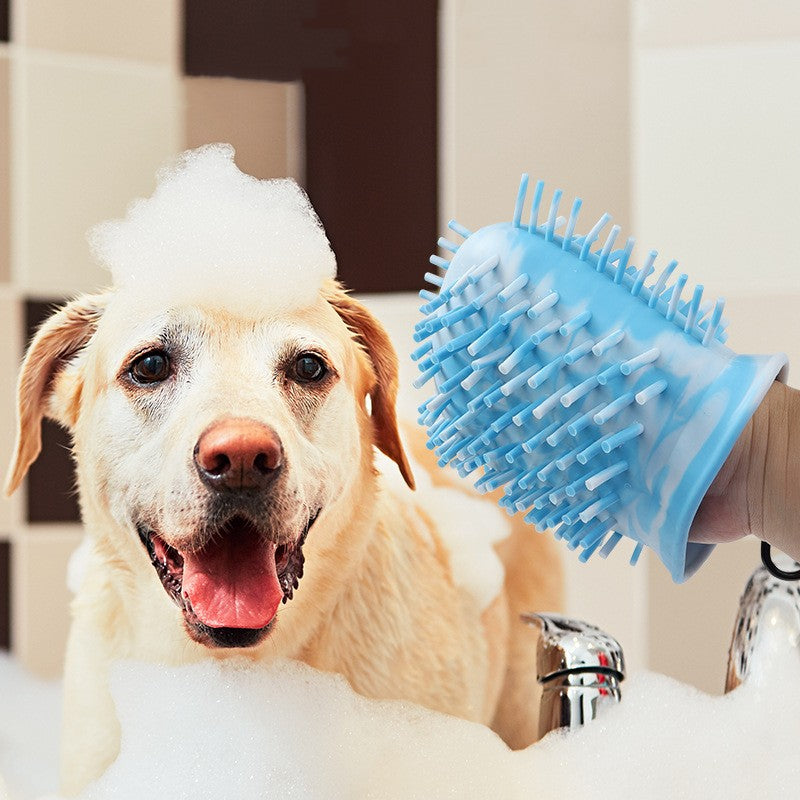 2-in-1 Dog Paw Cleaner Cup – Soft Pet Foot Washer & Brush | Portable Paw Cleaning Bucket