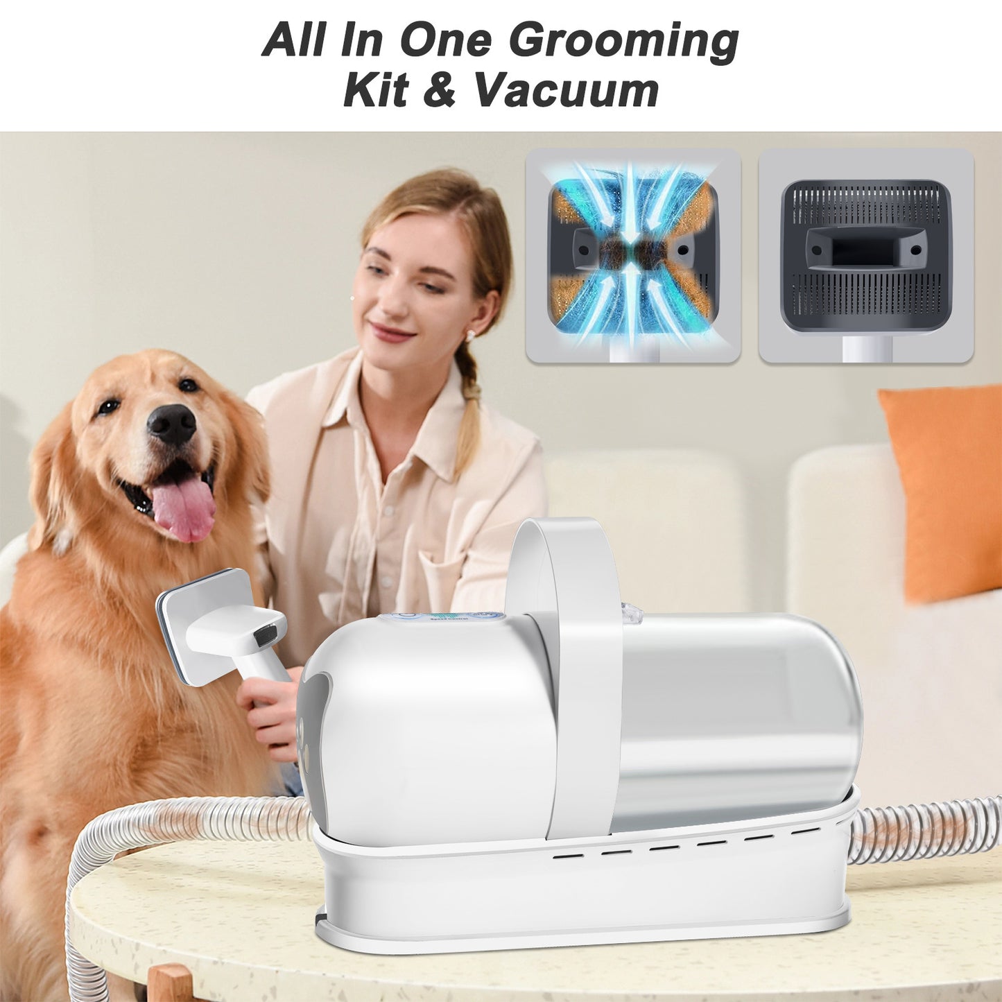 Vacuum Trimming 7-in-1 Multifunctional Pet Grooming Device – Easy & Safe Pet Hair Care