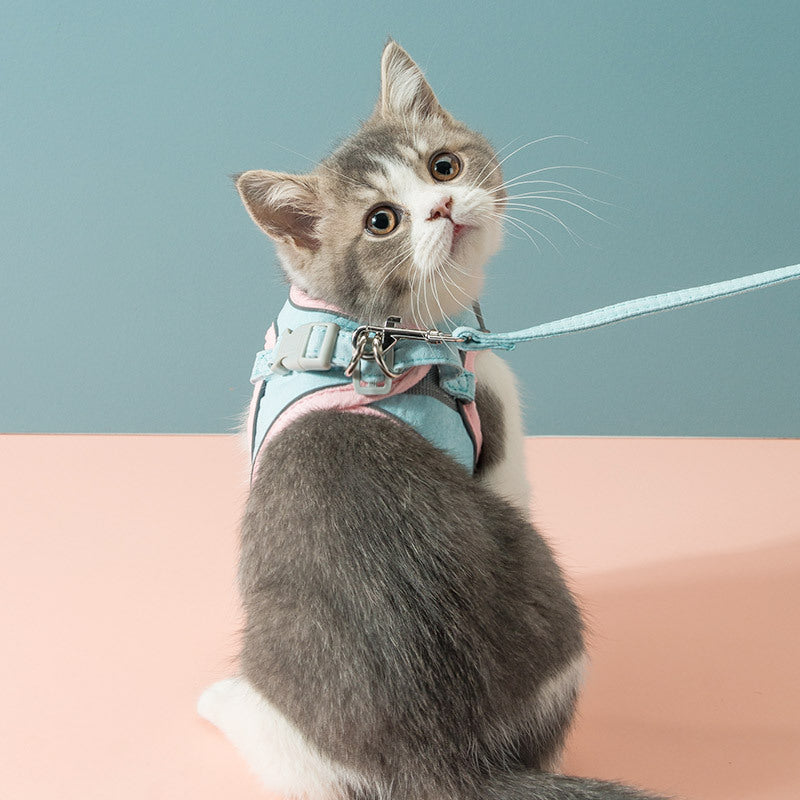 Cat Traction Rope Chest Strap – Adjustable Cat Harness to Prevent Escaping