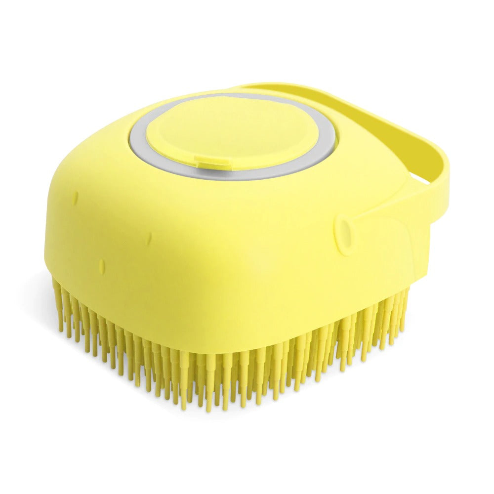Pet Dog & Cat Shampoo Massager Brush – Soft Silicone Grooming & Bathing Comb