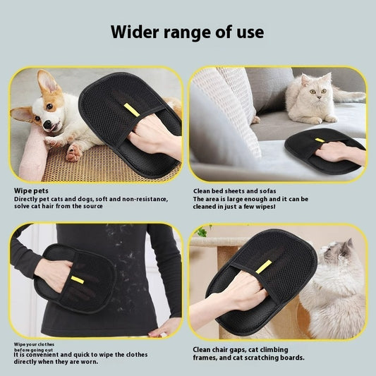 Pet Hair Remover Mitt – Deshedding Brush Glove for Dogs, Cats & Rabbits | Gentle Grooming for Long, Short & Curly Hair