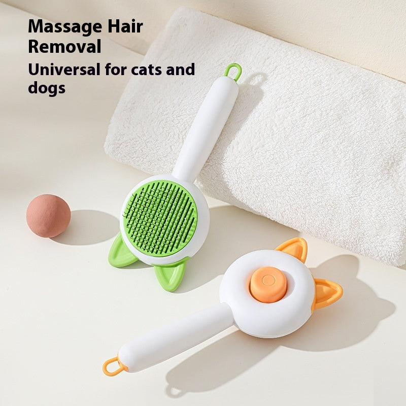 Pet Dog & Cat Brush – Self-Cleaning Hair Remover
