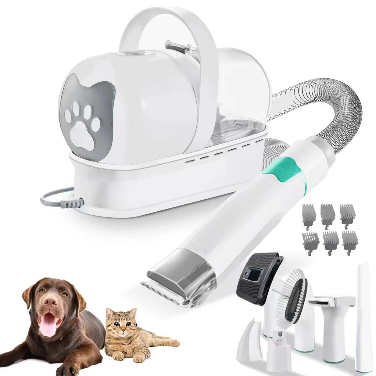 Vacuum Trimming 7-in-1 Multifunctional Pet Grooming Device – Easy & Safe Pet Hair Care