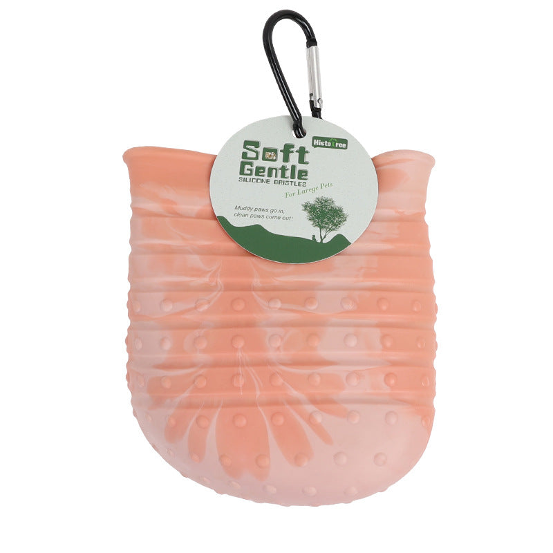 2-in-1 Dog Paw Cleaner Cup – Soft Pet Foot Washer & Brush | Portable Paw Cleaning Bucket