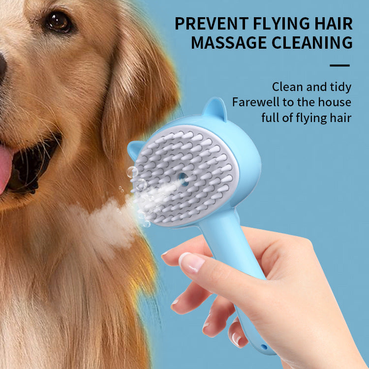 Hair Cleaning Brush with Mist – Multifunctional Rechargeable Self-Cleaning Cat & Dog Grooming Brush