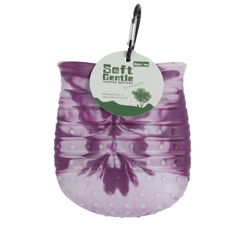 2-in-1 Dog Paw Cleaner Cup – Soft Pet Foot Washer & Brush | Portable Paw Cleaning Bucket