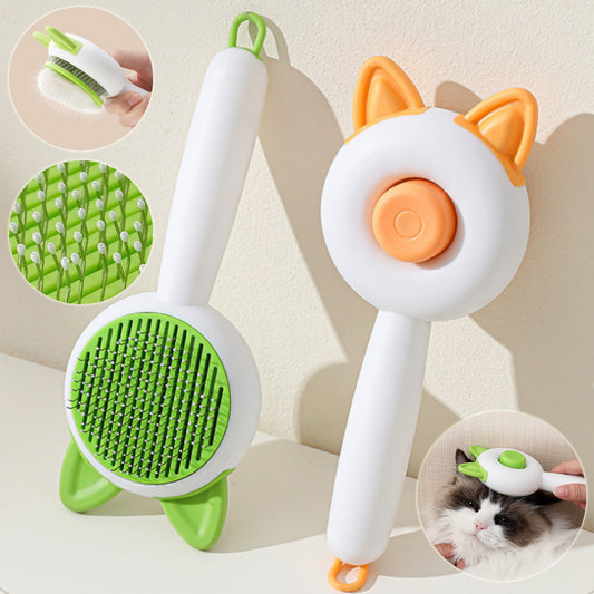 Pet Dog & Cat Brush – Self-Cleaning Hair Remover